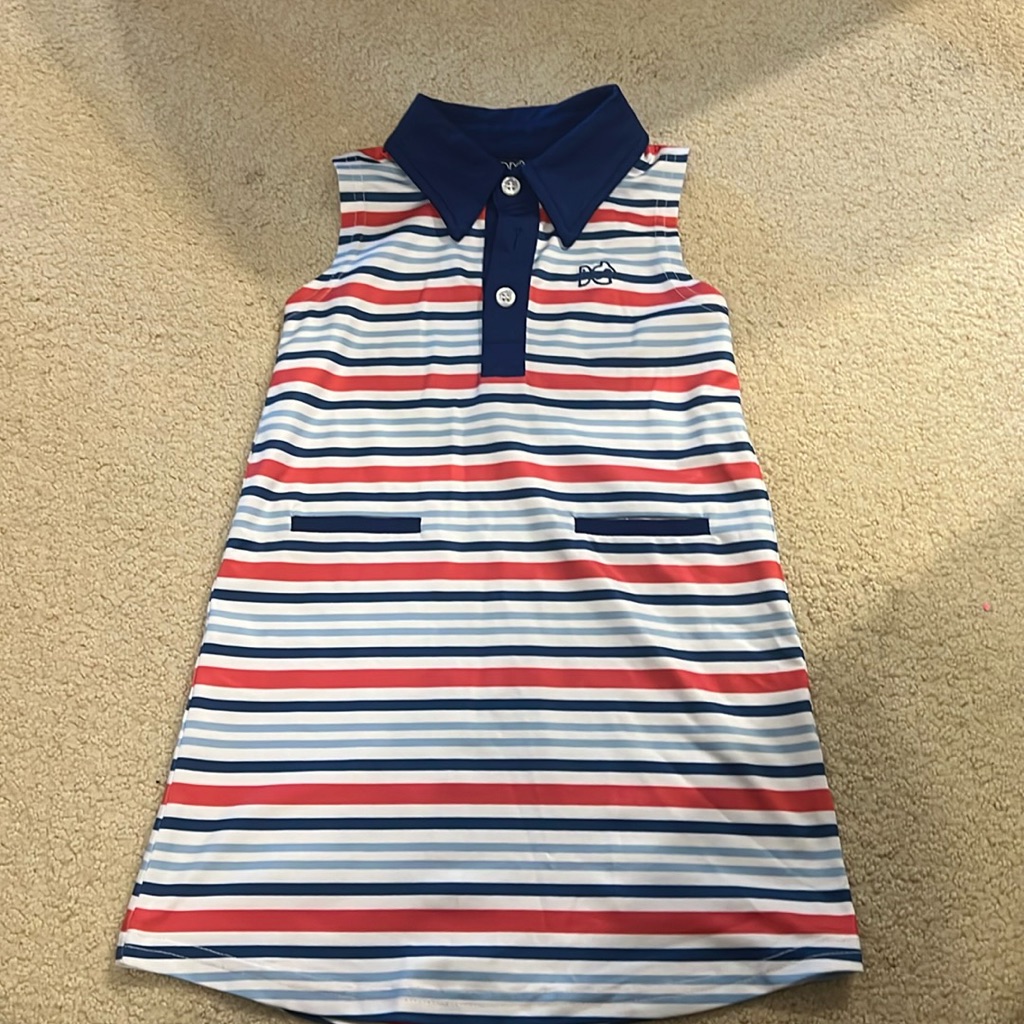 Prodoh Girls Red White And Blue Dress With Matching Bottoms